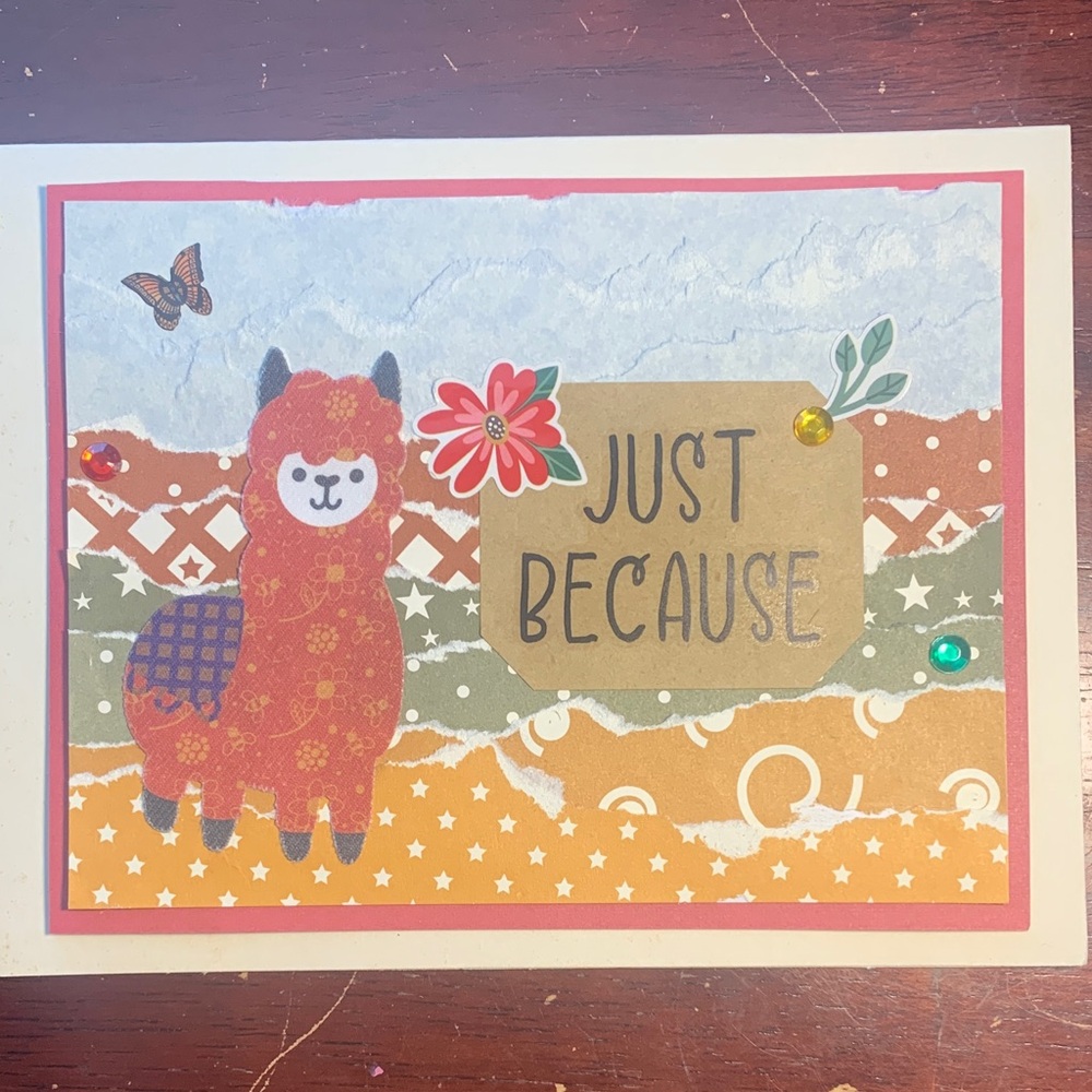 Colorful Llama Greeting Card